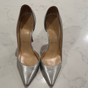 Christian Louboutin Silver Stiletto Heels
